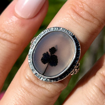 PRE-ORDER FOR MARIE- Dendritic Agate Ring- Sz 7
