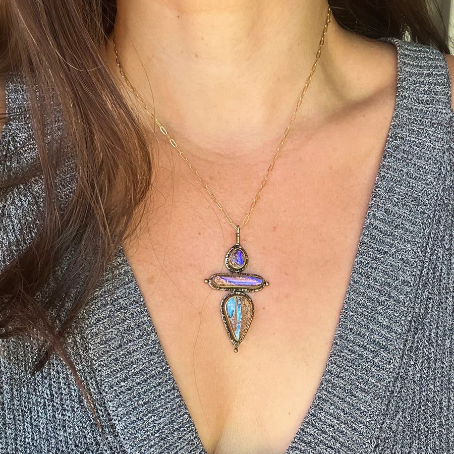Pipe Opal Bronze Pendant