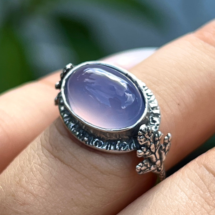 PRE-ORDER FOR SARA- Lilac Chalcedony Ring Sz 6.25