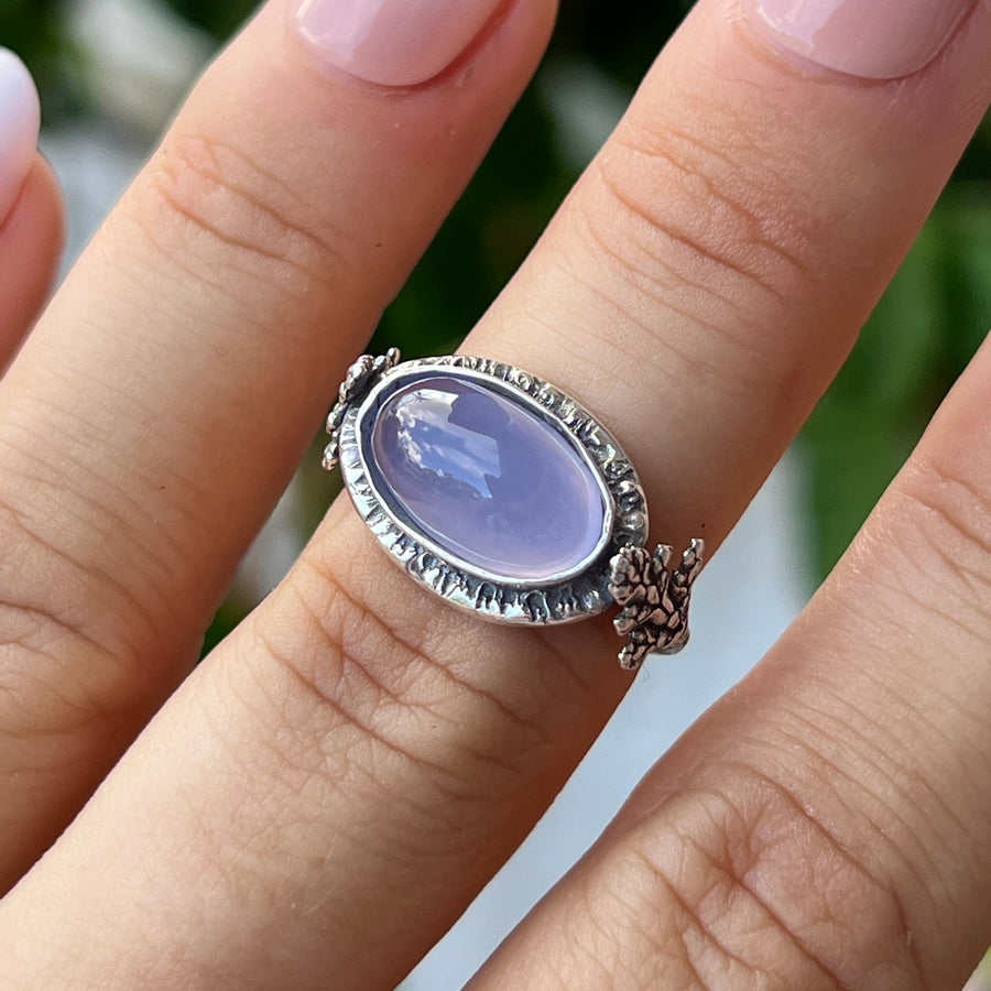PRE-ORDER FOR STORME- Lilac Chalcedony Ring Sz 7.5