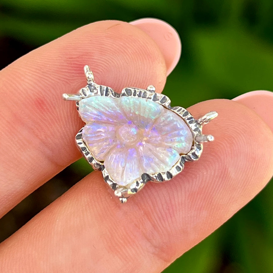 PRE-ORDER FOR SHELLY- Carved Opal Silver Pendant