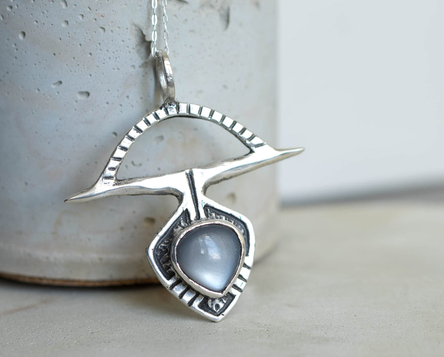 SIERRA Gray Moonstone Necklace