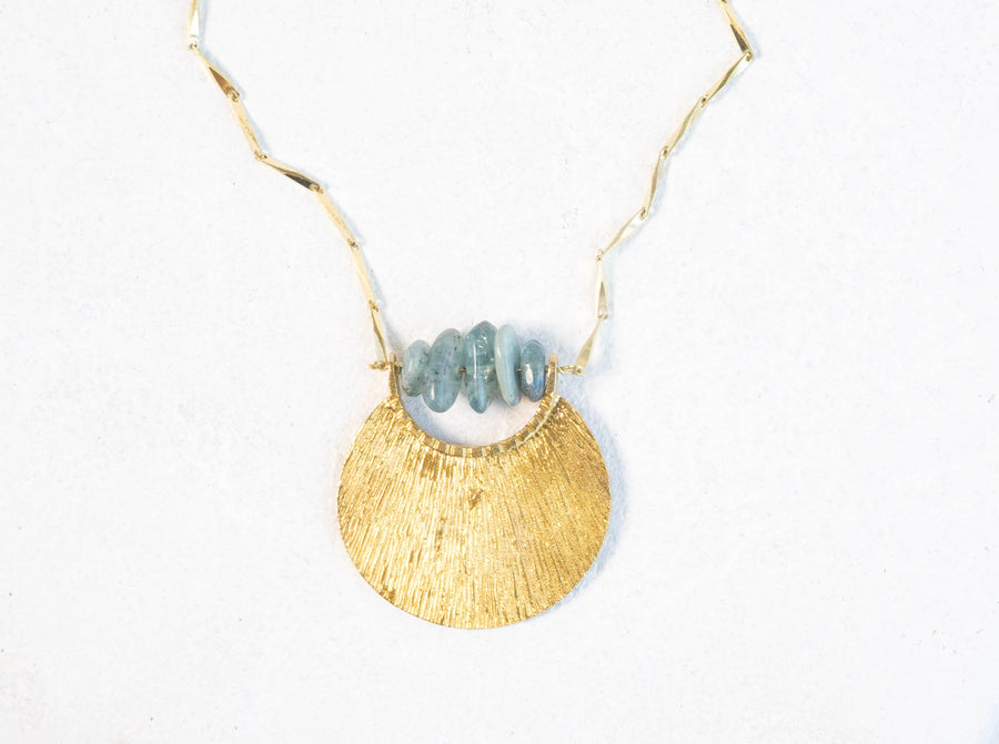 CLEO Kyanite Brass Necklace