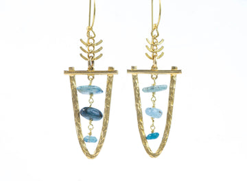 THEIA Kyanite Brass Earrings