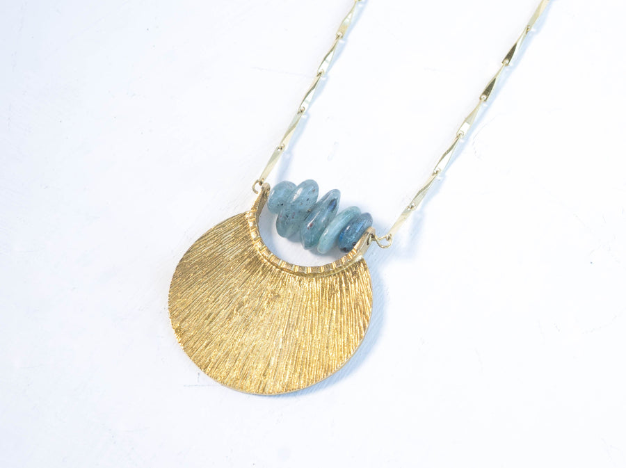 CLEO Kyanite Brass Necklace