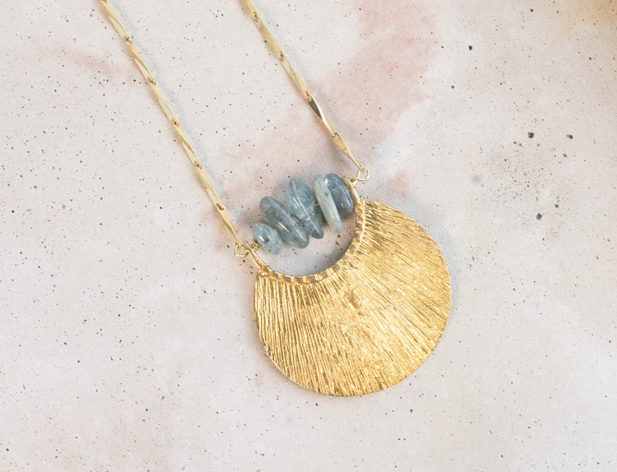 CLEO Kyanite Brass Necklace