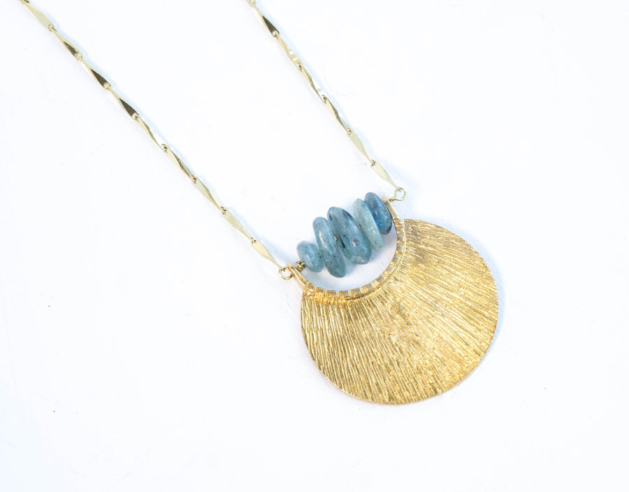 CLEO Kyanite Brass Necklace