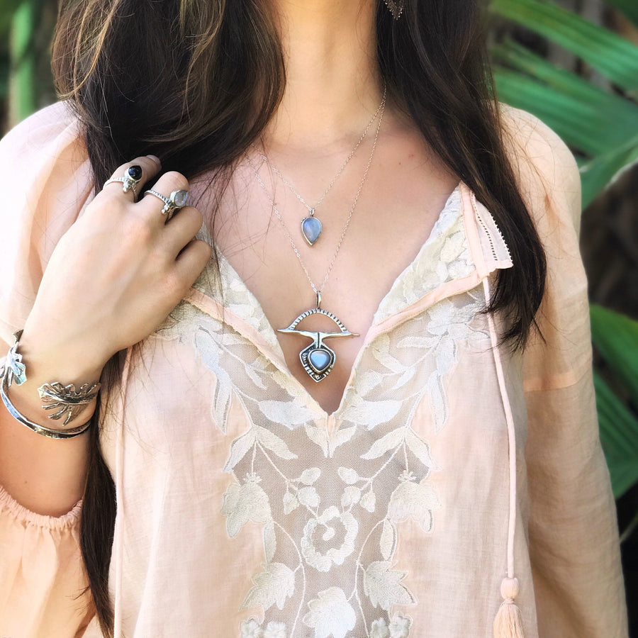 SIERRA Gray Moonstone Necklace