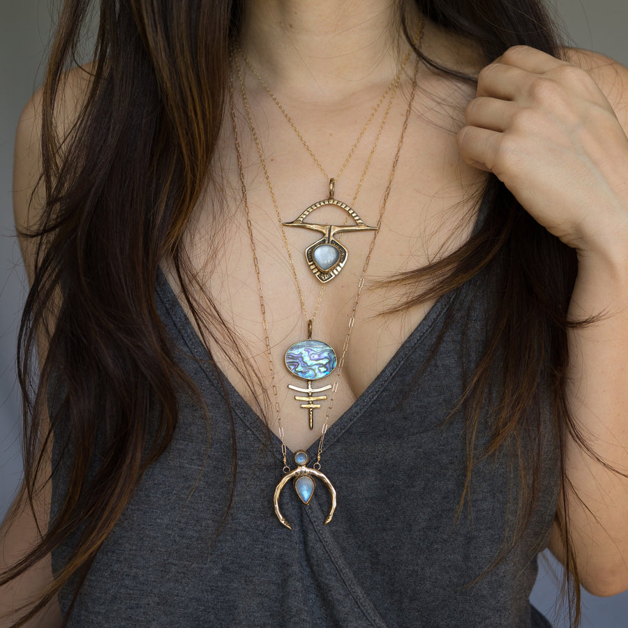 NEW MOON Moonstone Necklace