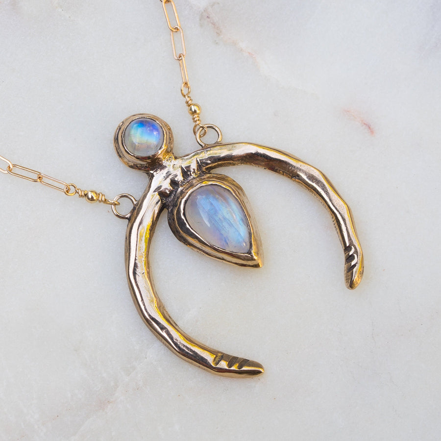 NEW MOON Moonstone Necklace