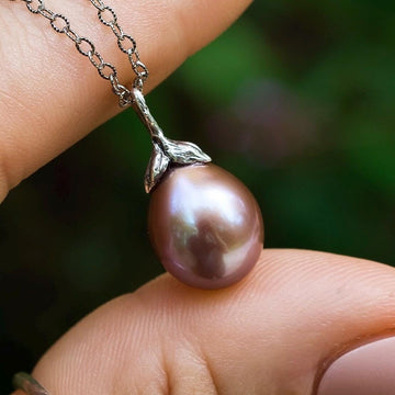 Antique Silver Edison Pearl Pendant, Sterling silver, Pink Pearl, Handmade, Unique gift, Freeform, Fairycore, cottagecore, vintage style