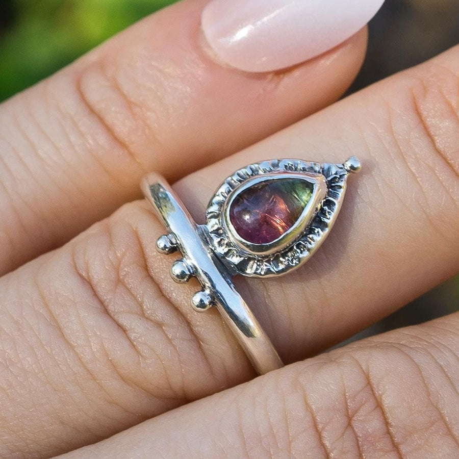 watermelon tourmaline ring