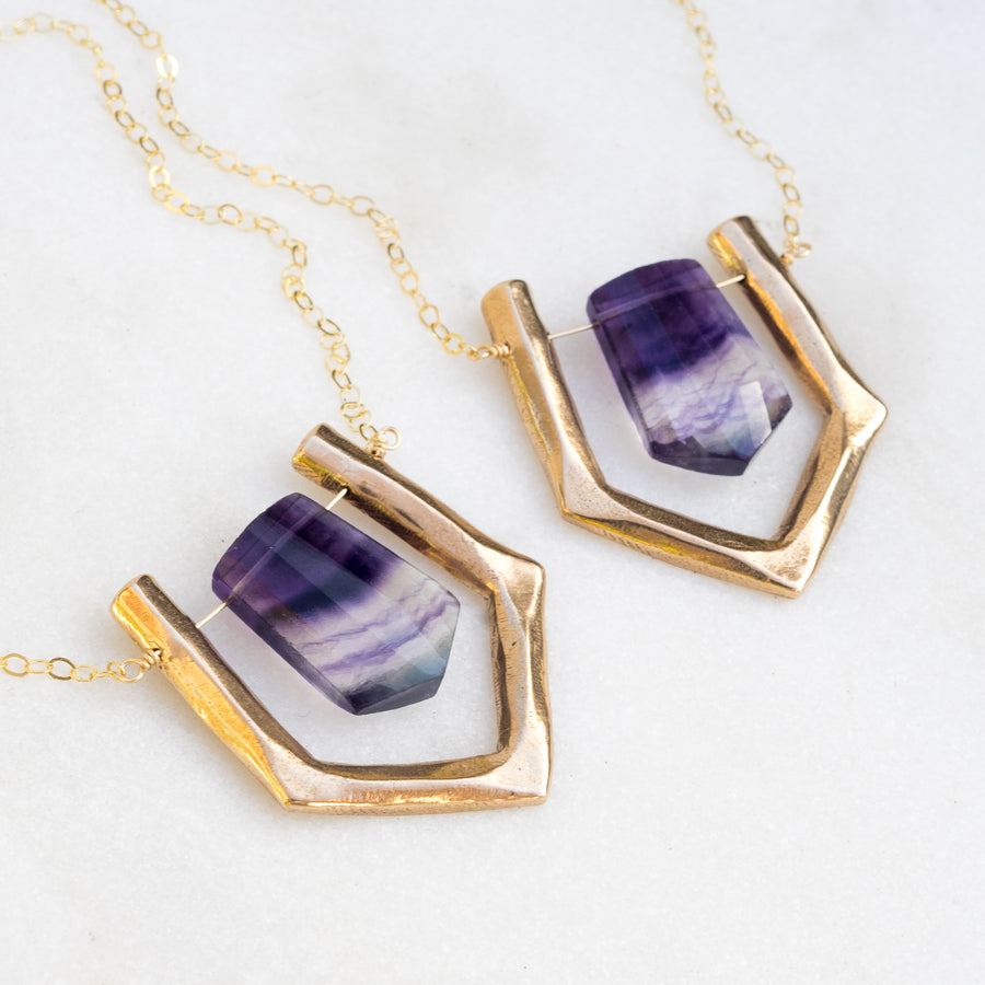ARIEL Purple Fluorite Necklace