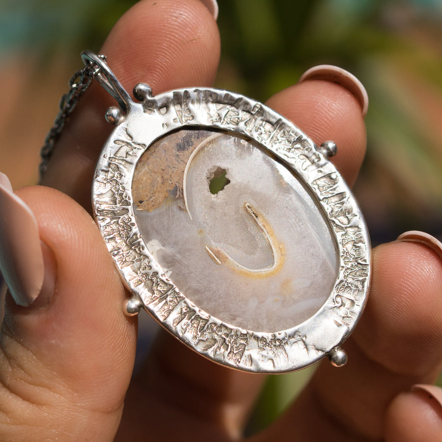 PRE-ORDER FOR Susan - Crystalized Shell Fossil Pendant