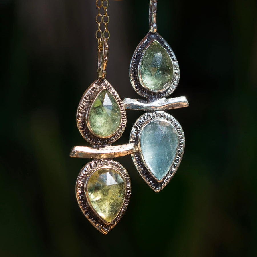 multi colored aquamarine pendants jewelry