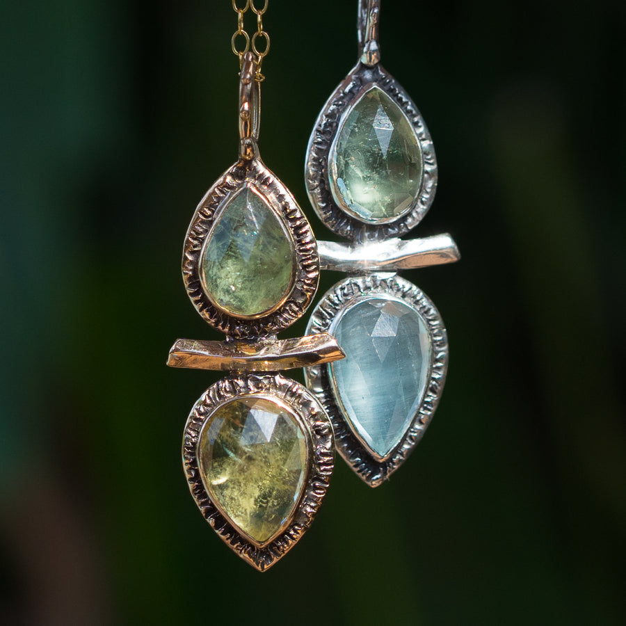 faceted beryl pendant necklaces