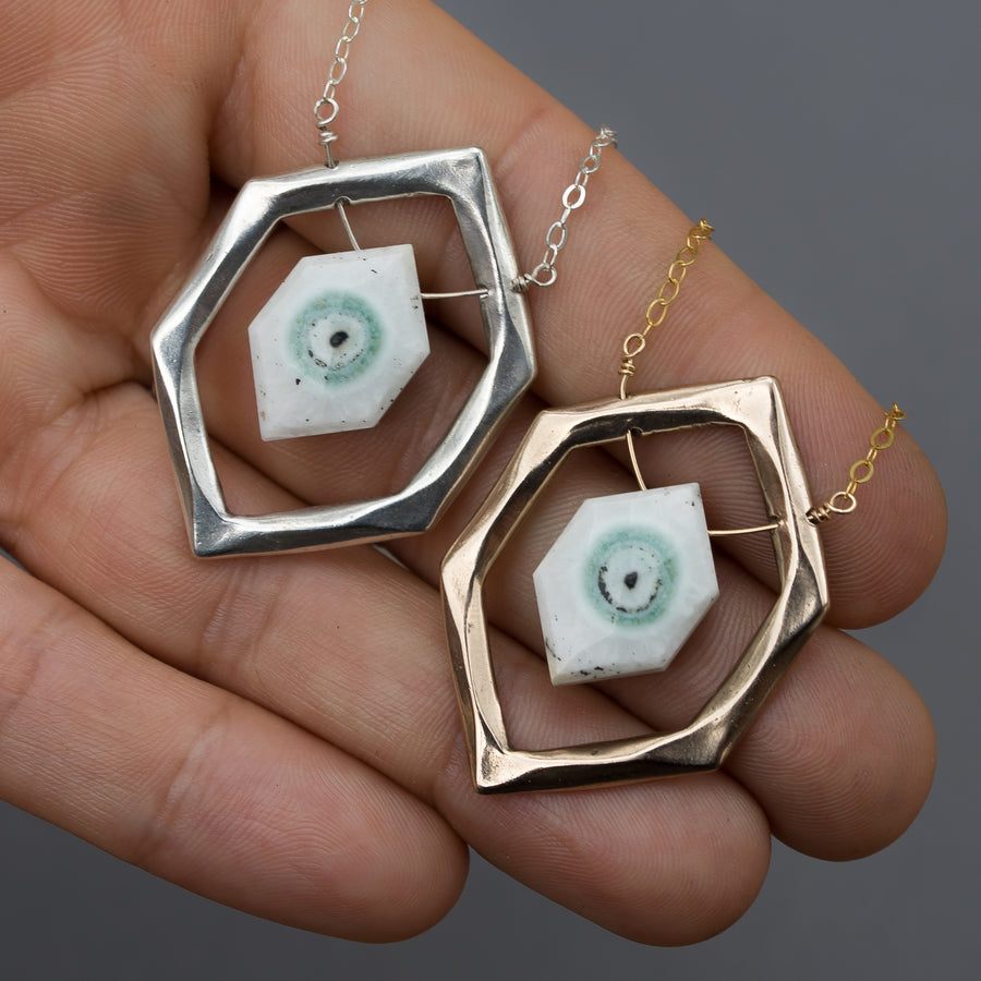 DIAMOND Eye Solar Quartz Necklace