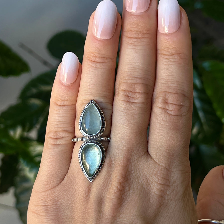 PRE-ORDER FOR THENA- Aquamarine Ring- Sz 6.5