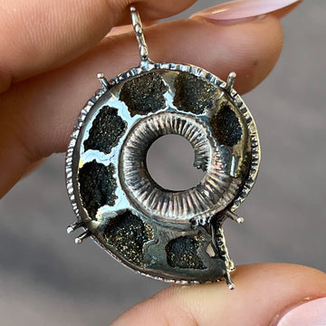 PRE-ORDER FOR PATRI- Pyritized Ammonite Pendant