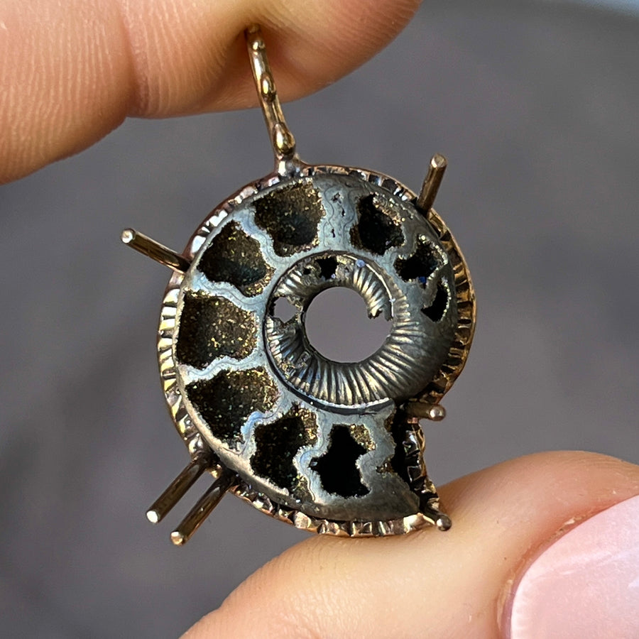 PRE-ORDER FOR SUSIE- Pyritized Ammonite Pendant