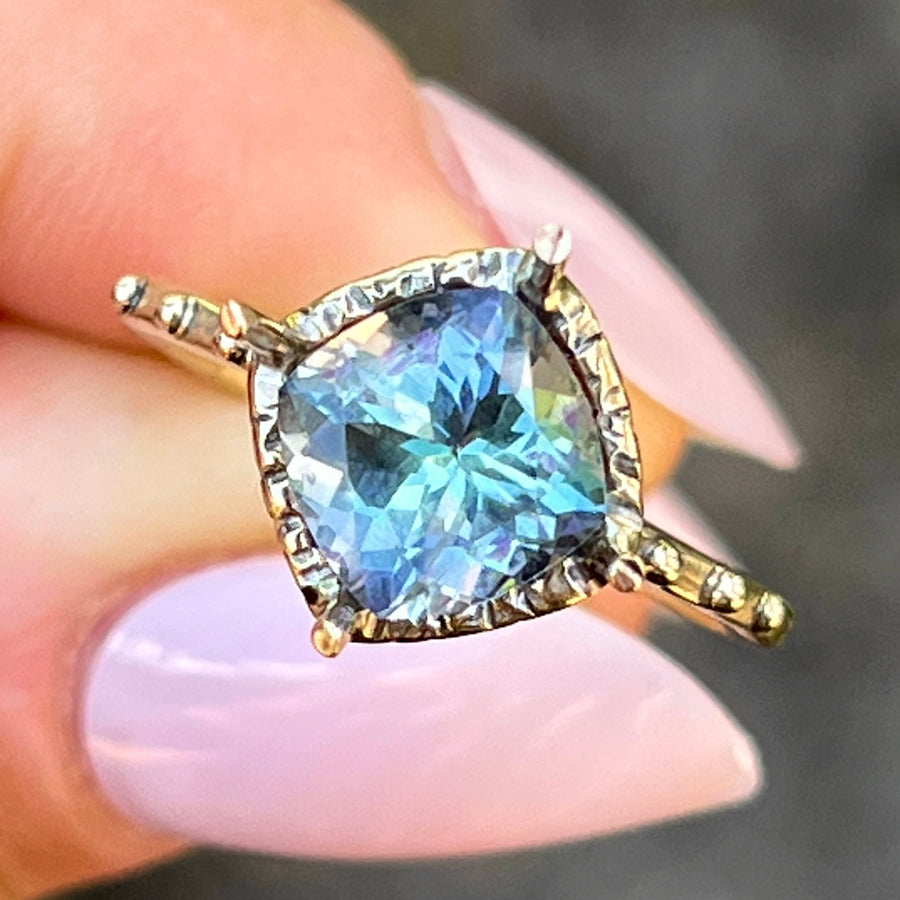 PRE-ORDER FOR NICKI- 14k Gold Mermaid Tanzanite Pear Ring- Sz 8