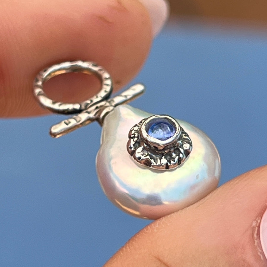 PRE-ORDER FOR SUSAN- Baroque Pearl & Tanzanite Pendant