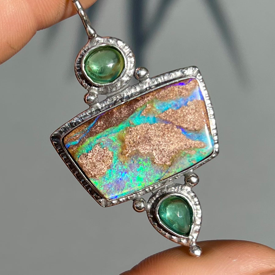 PRE-ORDER FOR JANET- Boulder Opal Totem Pendant
