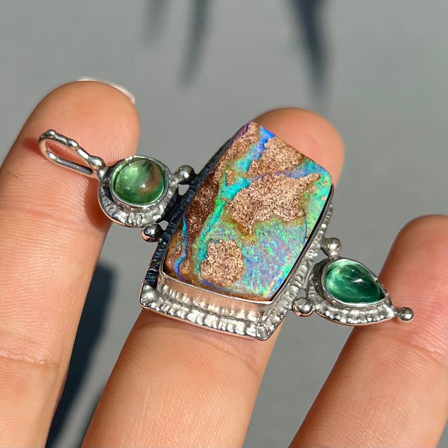 PRE-ORDER FOR JANET- Boulder Opal Totem Pendant