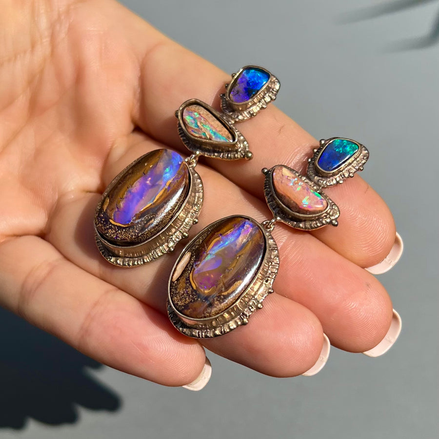 PRE-ORDER FOR SHEILA- Bronze Boulder Opal Earrings
