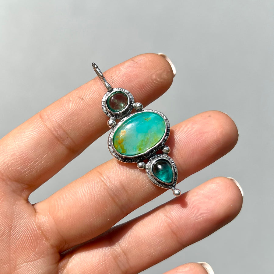 PRE-ORDER FOR MEGAN- Peruvian Opal & Apatite Pendant
