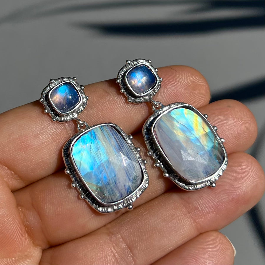 PRE-ORDER FOR GABY- Moonstone Silver Earrings