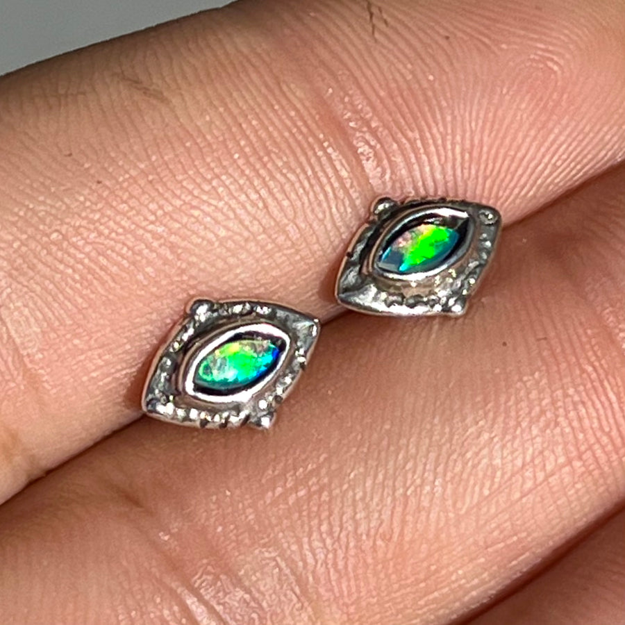 PRE-ORDER FOR BRI- Silver Opal Studs