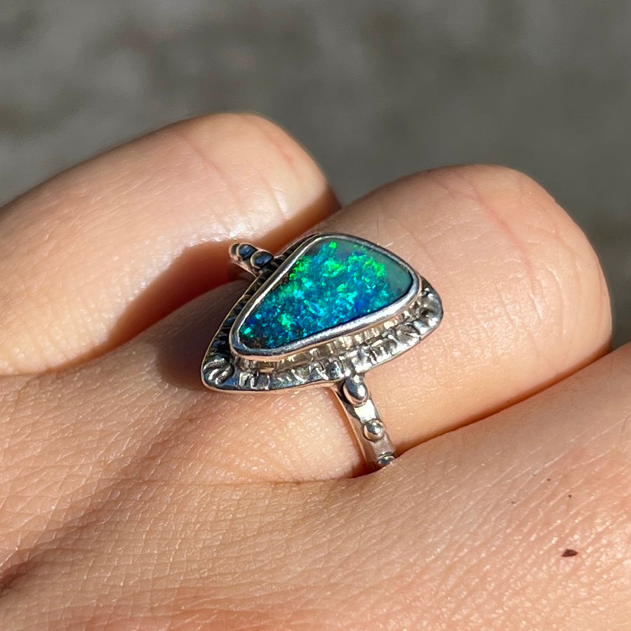PRE-ORDER FOR CENA- Boulder Opal Ring Sz 7