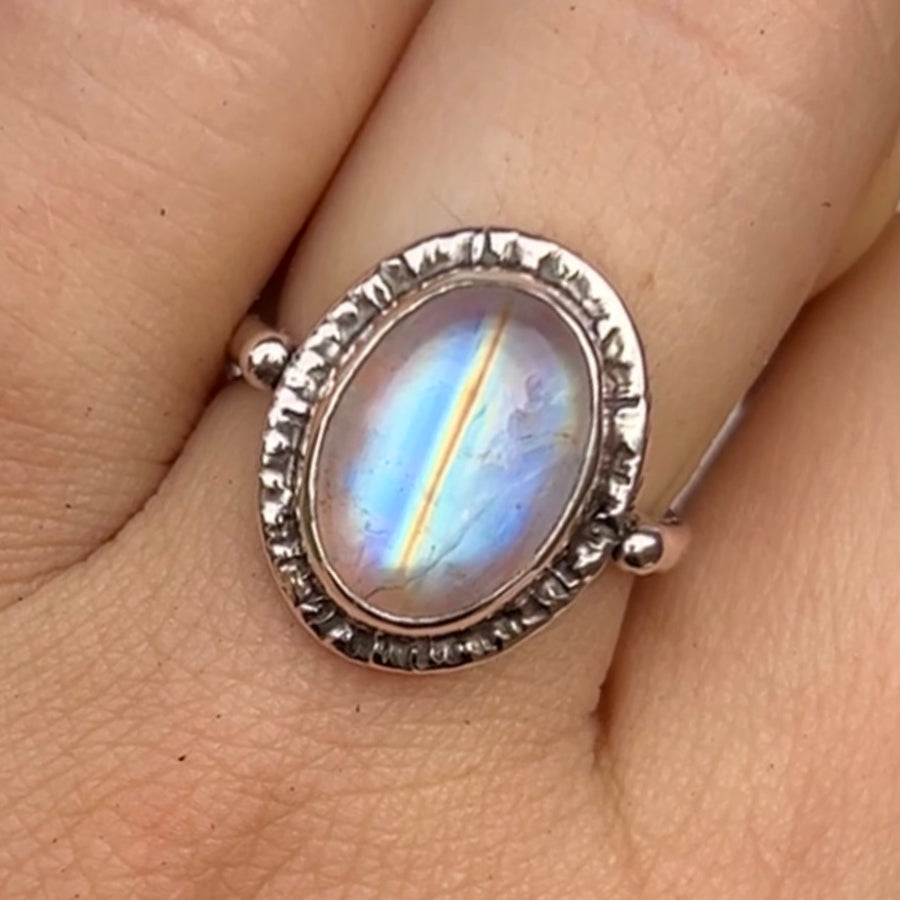 PRE-ORDER FOR CENA- Oval Moonstone Ring- Sz 8.5