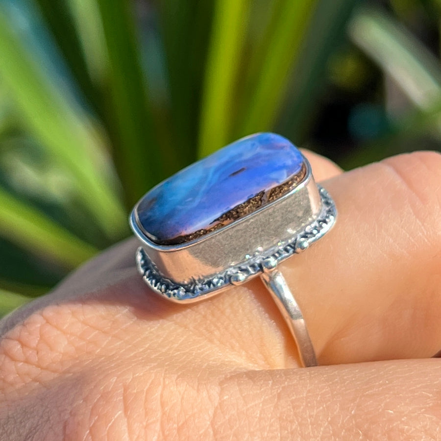 PRE-ORDER FOR SHEILA- Boulder Opal Ring Sz 8