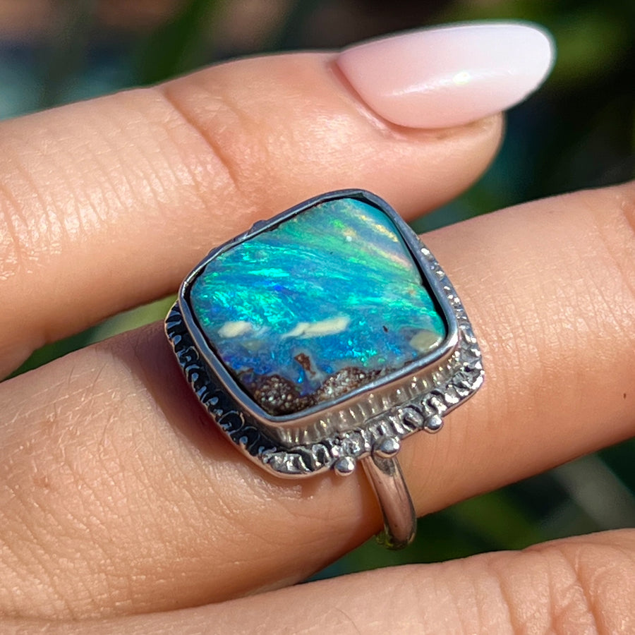 PRE-ORDER FOR EVA- Boulder Opal Ring Sz 7