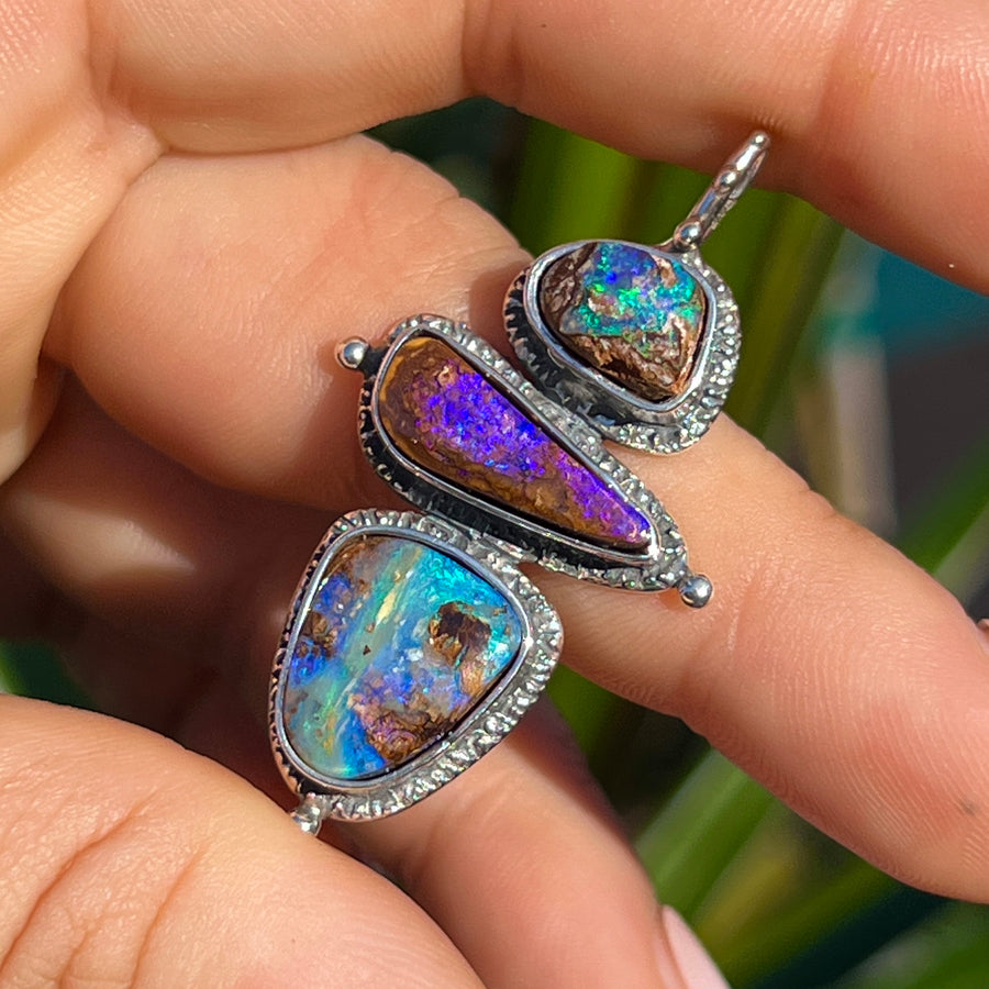 PRE-ORDER FOR VALERIE- Boulder Opal Silver Pendant
