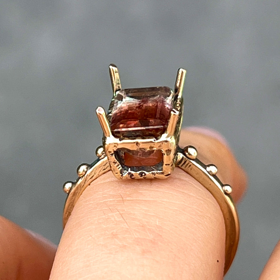 PRE-ORDER FOR AUBREY- 14k Gold Watermelon Tourmaline Ring- Sz 6.25
