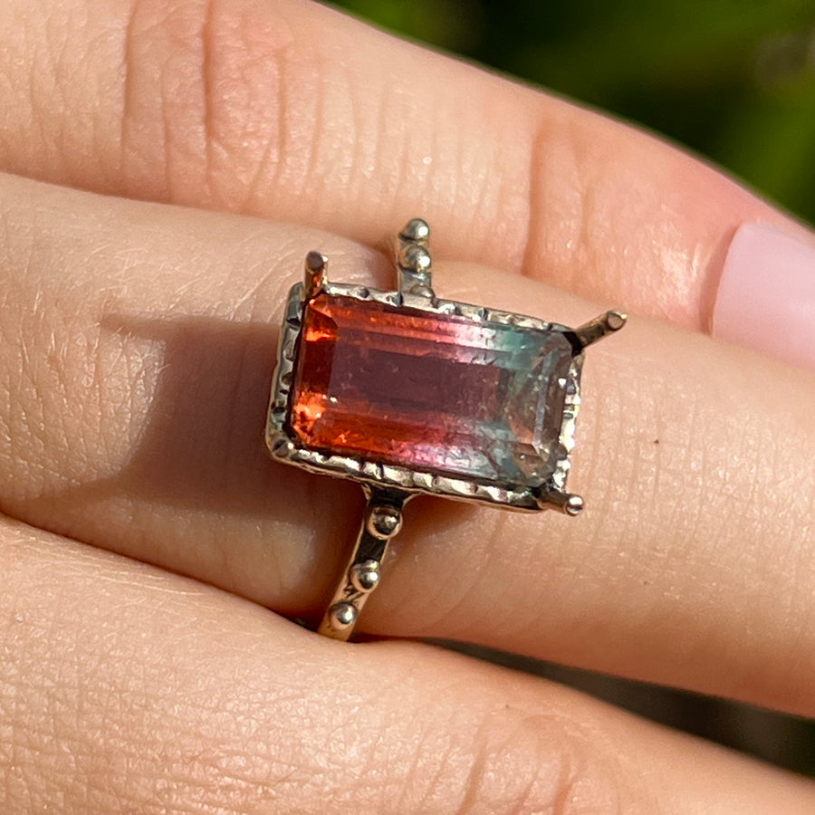 PRE-ORDER FOR AUBREY- 14k Gold Watermelon Tourmaline Ring- Sz 6.25
