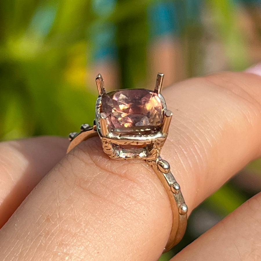 PRE-ORDER FOR ESME- 14k Gold Sunset Tourmaline Ring- Sz 6