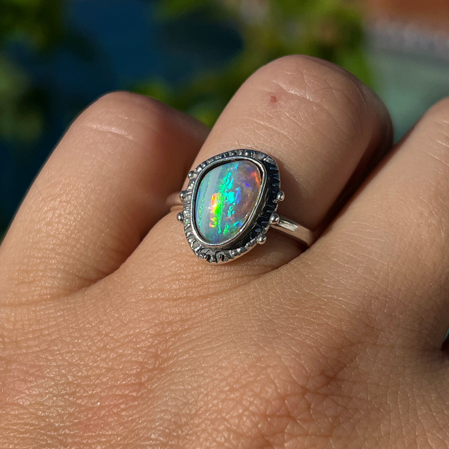 PRE-ORDER FOR ROB- Pipe Opal Ring Sz 7