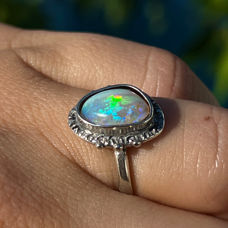PRE-ORDER FOR ROB- Pipe Opal Ring Sz 7