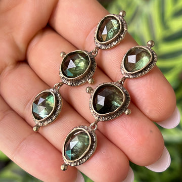 PRE-ORDER FOR JILLIAN- Peridot Lugwigite Bronze Earrings