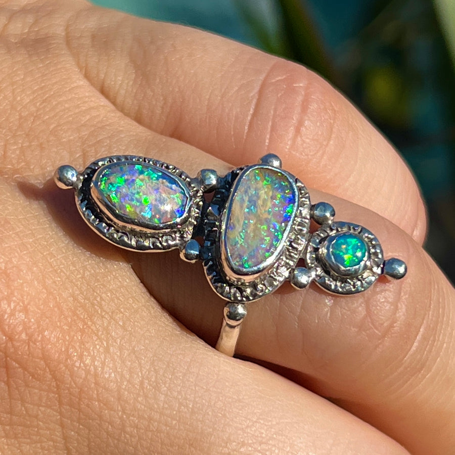 Pipe Opal Ring Sz 8