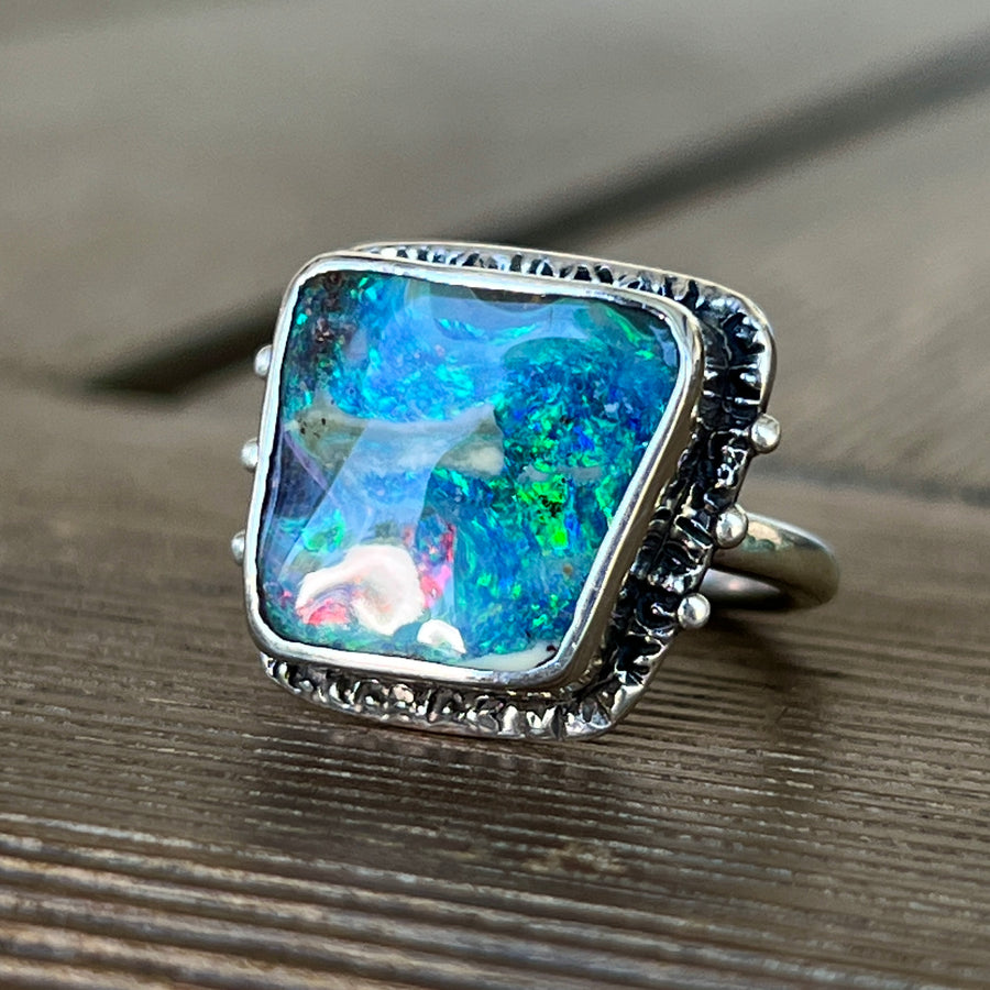 Boulder Opal Ring Sz 7