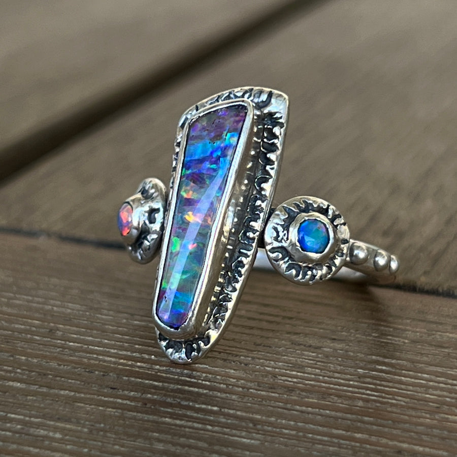 AVAILABLE PRE-ORDER - Boulder Opal Ring Sz 7.25