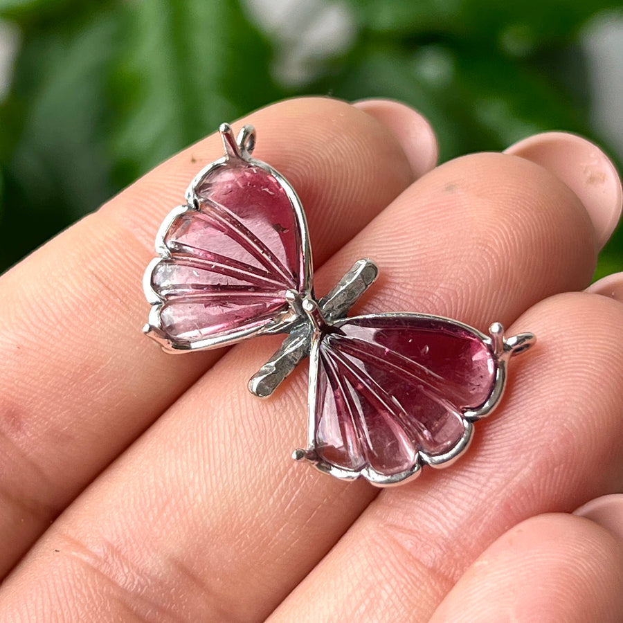 PRE-ORDER FOR NATASHA- Bicolor Tourmaline Butterfly Pendant