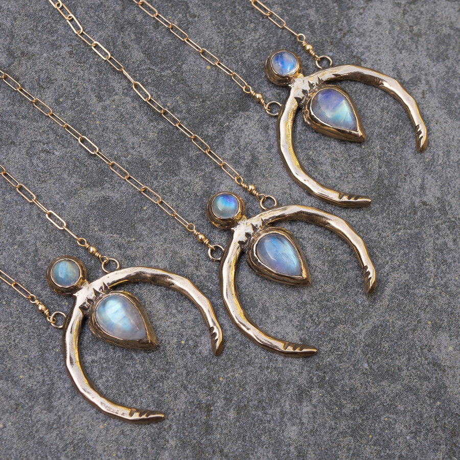 NEW MOON Moonstone Necklace