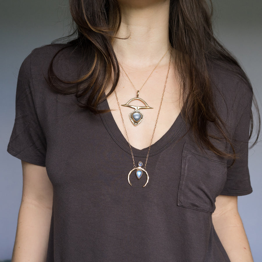 NEW MOON Moonstone Necklace