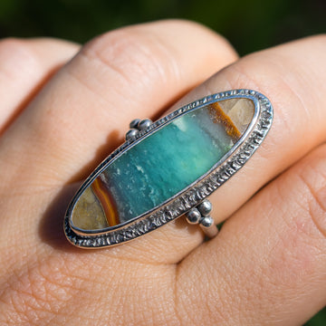 Opalized Wood Ring- Sz 9